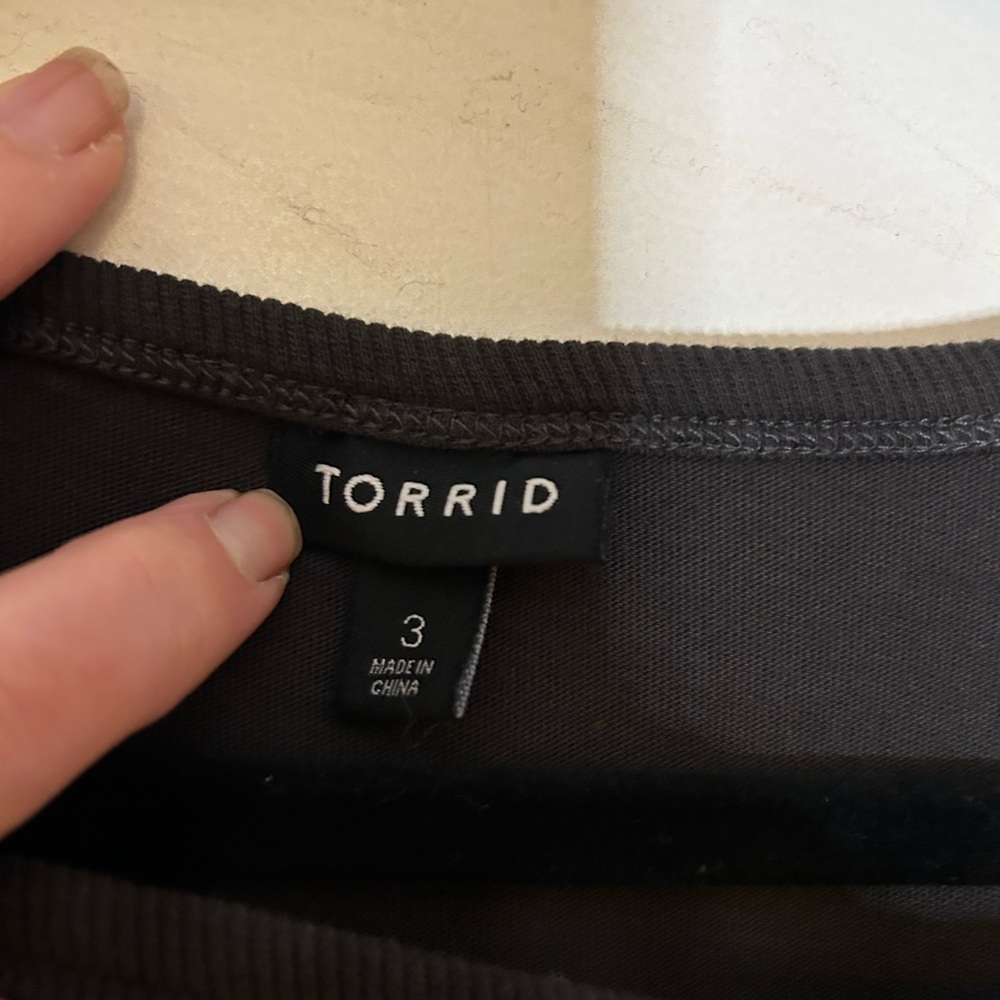 Torrid faded black dress cream dots - Picture 6 of 7